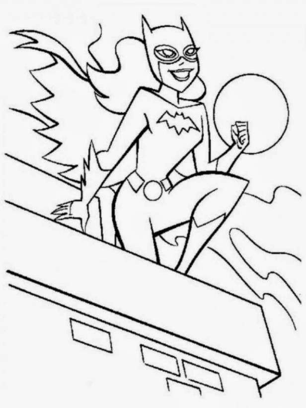 batgirl coloring pages for kids printable