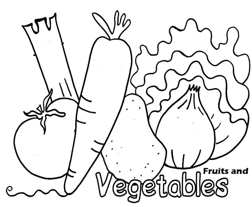 vegetables coloring pages for kids printable